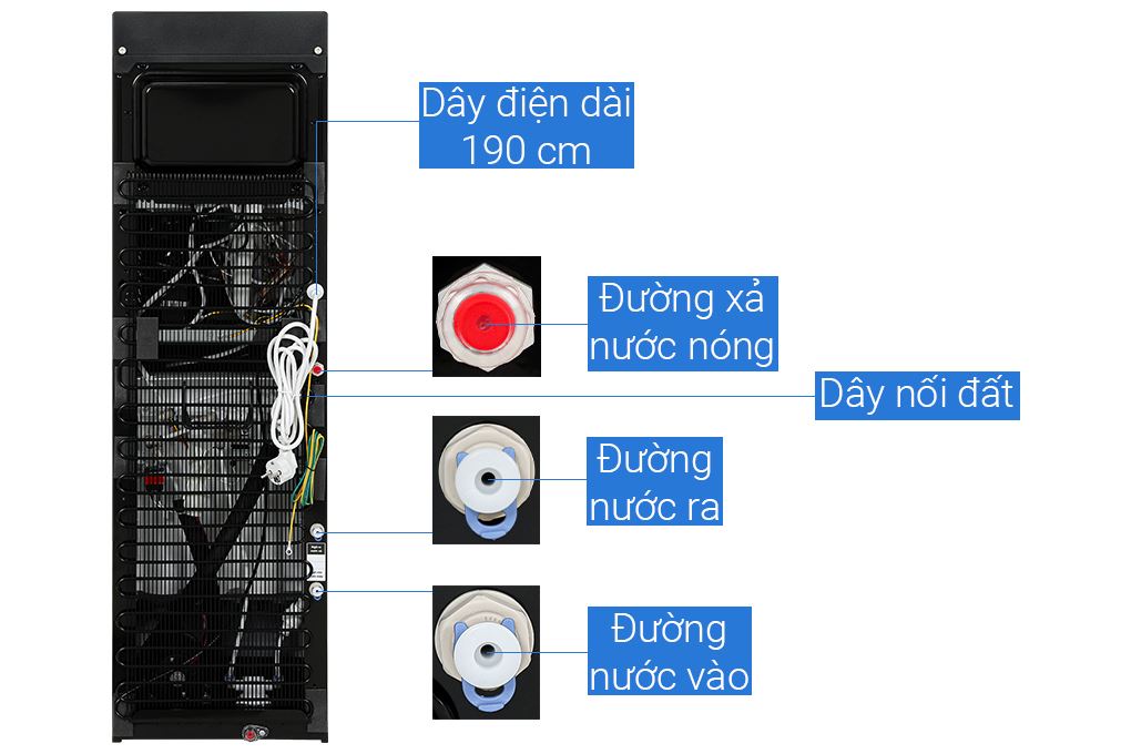 Máy lọc nước RO nóng lạnh và làm đá Toshiba TWP-IW2469SVN(K) 10 lõi Màu Đen