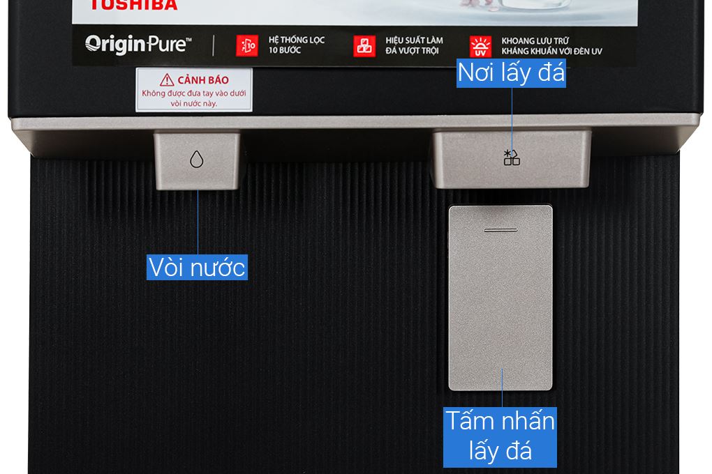 Máy lọc nước RO nóng lạnh và làm đá Toshiba TWP-IW2469SVN(K) 10 lõi Màu Đen