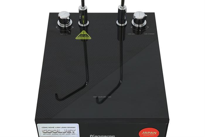 Máy lọc nước RO nóng nguội lạnh Hydrogen Kangaroo KG12S3H3 12 lõi Màu Đen
