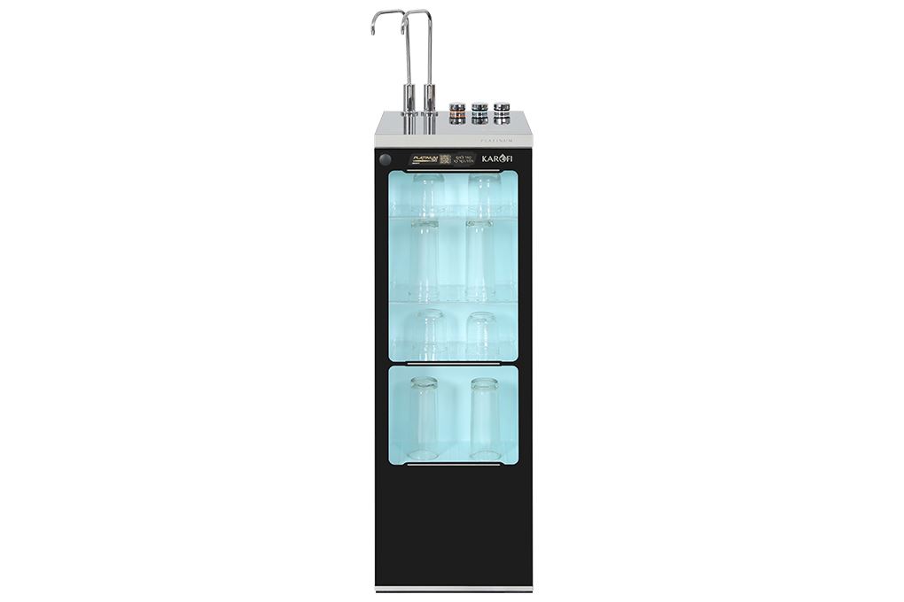 Máy lọc nước RO nóng nguội lạnh Karofi Platinum S6 12 lõi Màu Đen - Xám