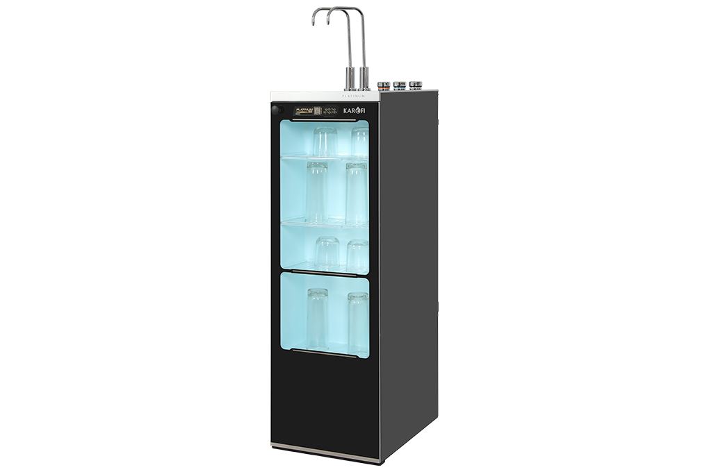 Máy lọc nước RO nóng nguội lạnh Karofi Platinum S6 12 lõi Màu Đen - Xám