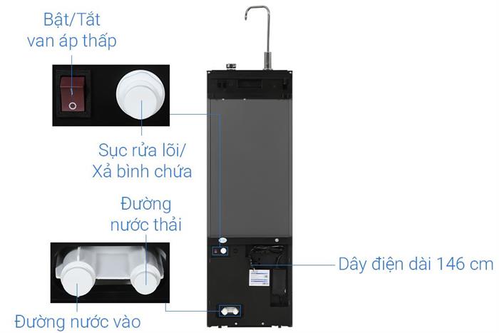 Máy lọc nước RO Karofi Platinum S2 12 lõi Màu Đen - Xám