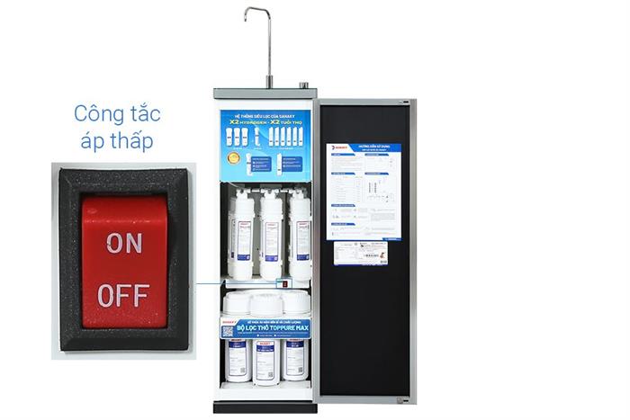 Máy lọc nước RO Hydrogen Sanaky SNK-S1HK68 10 lõi Màu Xanh đen