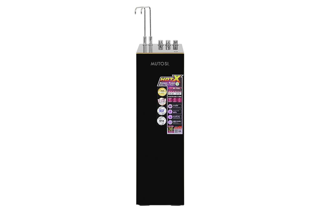 Máy lọc nước RO nóng nguội lạnh Hydrogen ion kiềm Mutosi MP-P88N 10 lõi Màu Đen