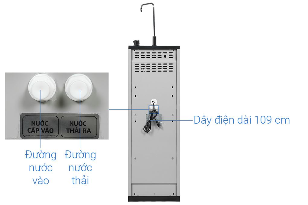 Máy lọc nước RO Hydrogen Kangaroo KG12S1H1 12 lõi Màu Đen