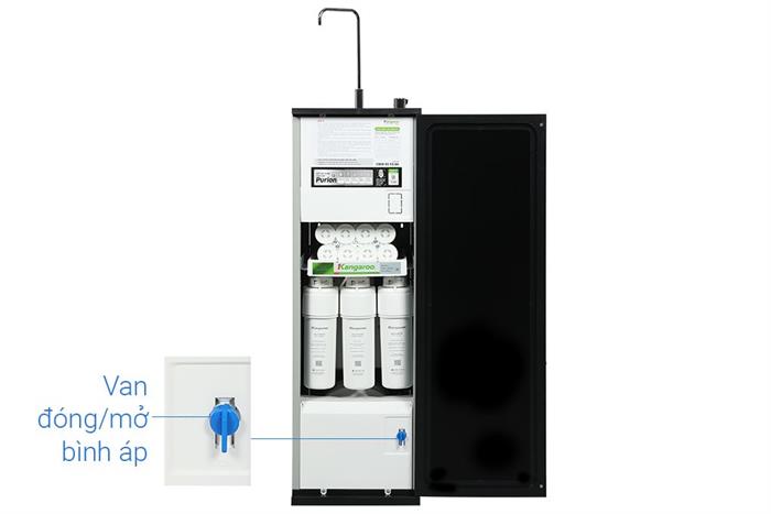 Máy lọc nước RO Hydrogen Kangaroo KG12S1H1 12 lõi Màu Đen