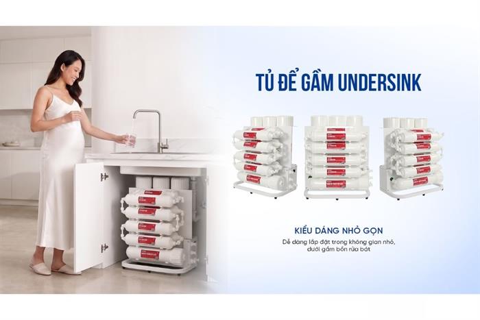 Máy lọc nước RO Hydrogen Rossi RS-25U 12 lõi Màu Trắng