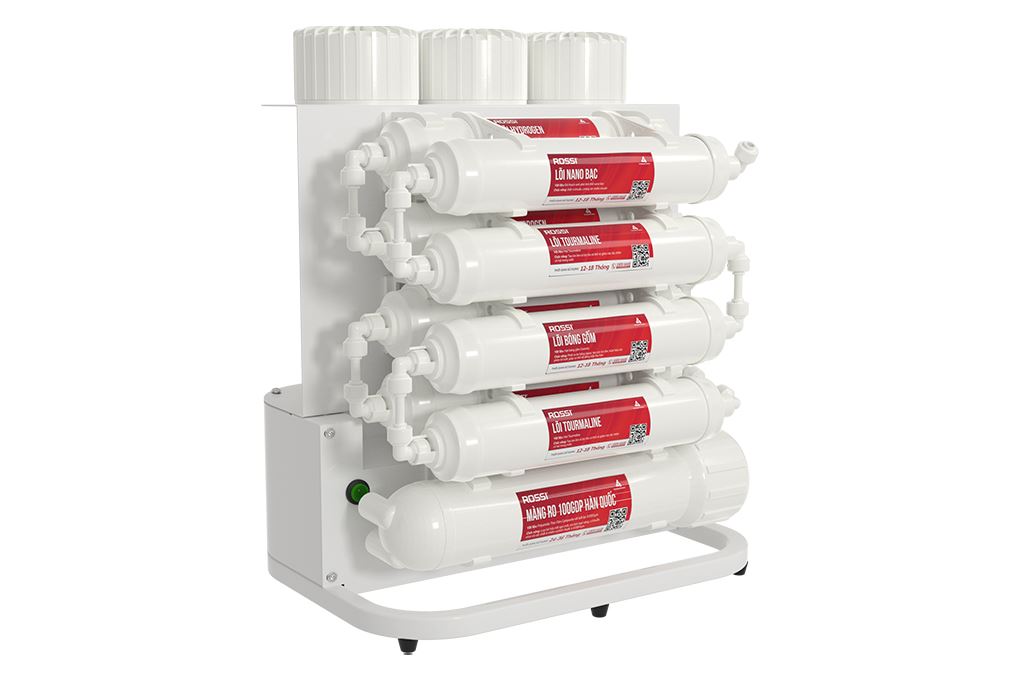 Máy lọc nước RO Hydrogen Rossi RS-25U 12 lõi Màu Trắng