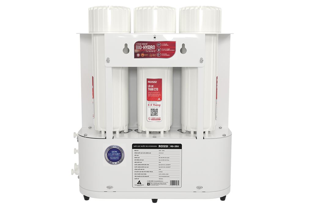 Máy lọc nước RO Hydrogen Rossi RS-25U 12 lõi Màu Trắng