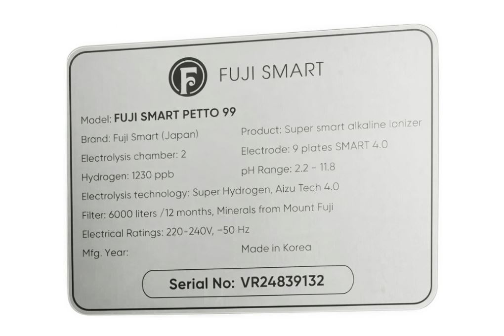 Máy lọc nước điện giải ion kiềm Fuji Smart Petto 99 9 tấm điện cực - 8