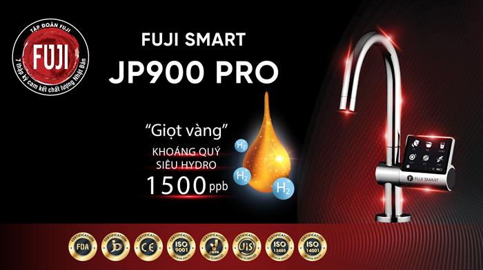 Máy lọc nước điện giải ion kiềm Fuji Smart JP900 Pro 9 tấm điện cực Màu Trắng - Đen