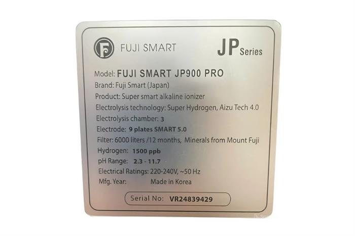 Máy lọc nước điện giải ion kiềm Fuji Smart JP900 Pro 9 tấm điện cực Màu Trắng - Đen