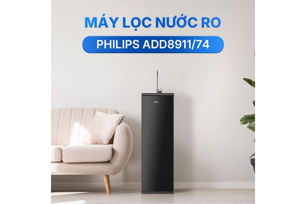 Máy lọc nước RO Philips ADD8911/74 10 lõi Màu Đen
