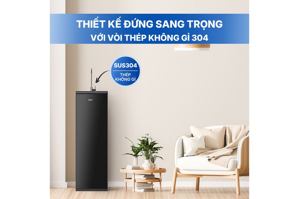 Máy lọc nước RO Philips ADD8911/74 10 lõi Màu Đen