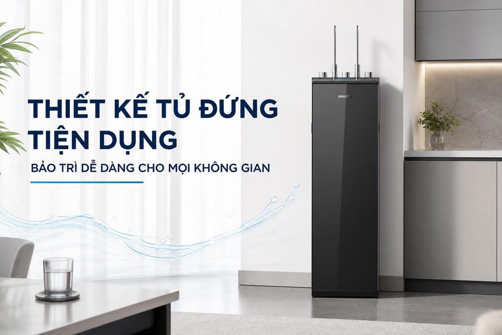 Máy lọc nước RO nóng nguội lạnh Philips ADD8912/74 10 lõi Màu Đen