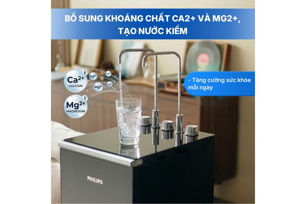 Máy lọc nước RO nóng nguội lạnh Philips ADD8913/74 10 lõi Màu Đen