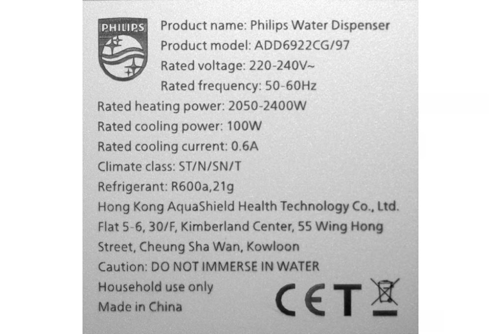 Máy lọc nước RO nóng nguội lạnh Philips ADD6922CG/97 1 lõi Màu Trắng