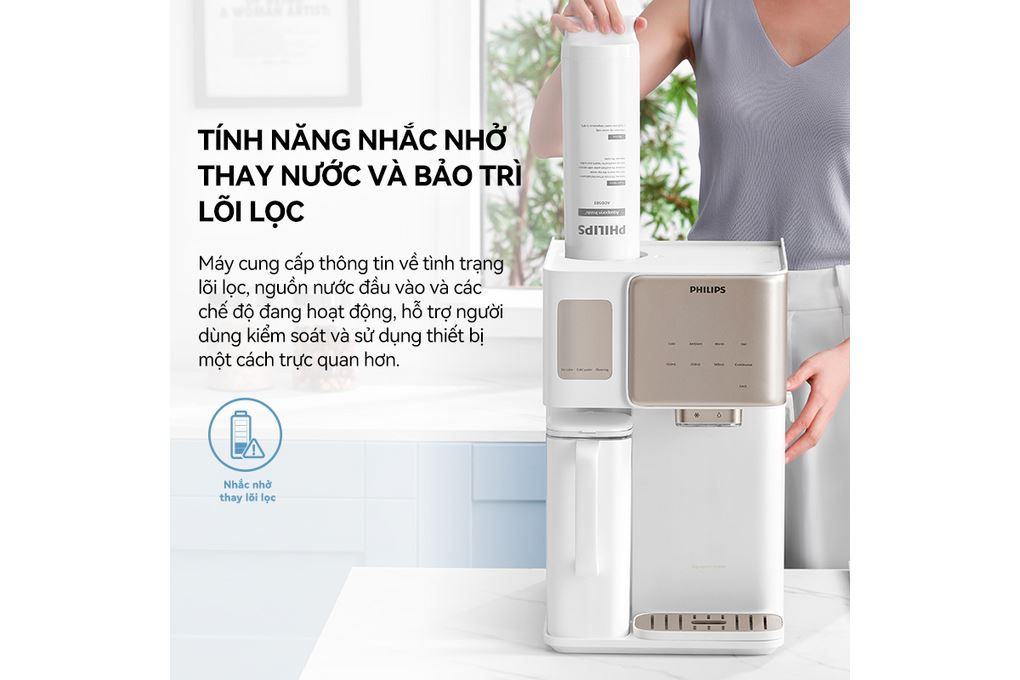 Máy lọc nước RO nóng nguội lạnh Philips ADD6922CG/97 1 lõi Màu Trắng
