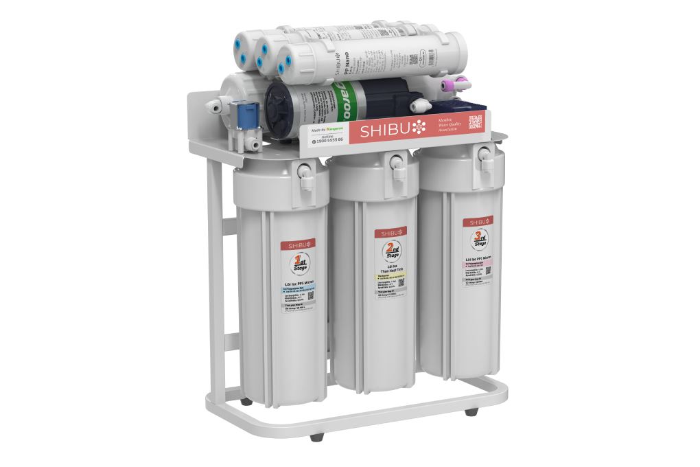 Máy lọc nước RO âm tủ Shibu SB35 11 lõi Màu Đen