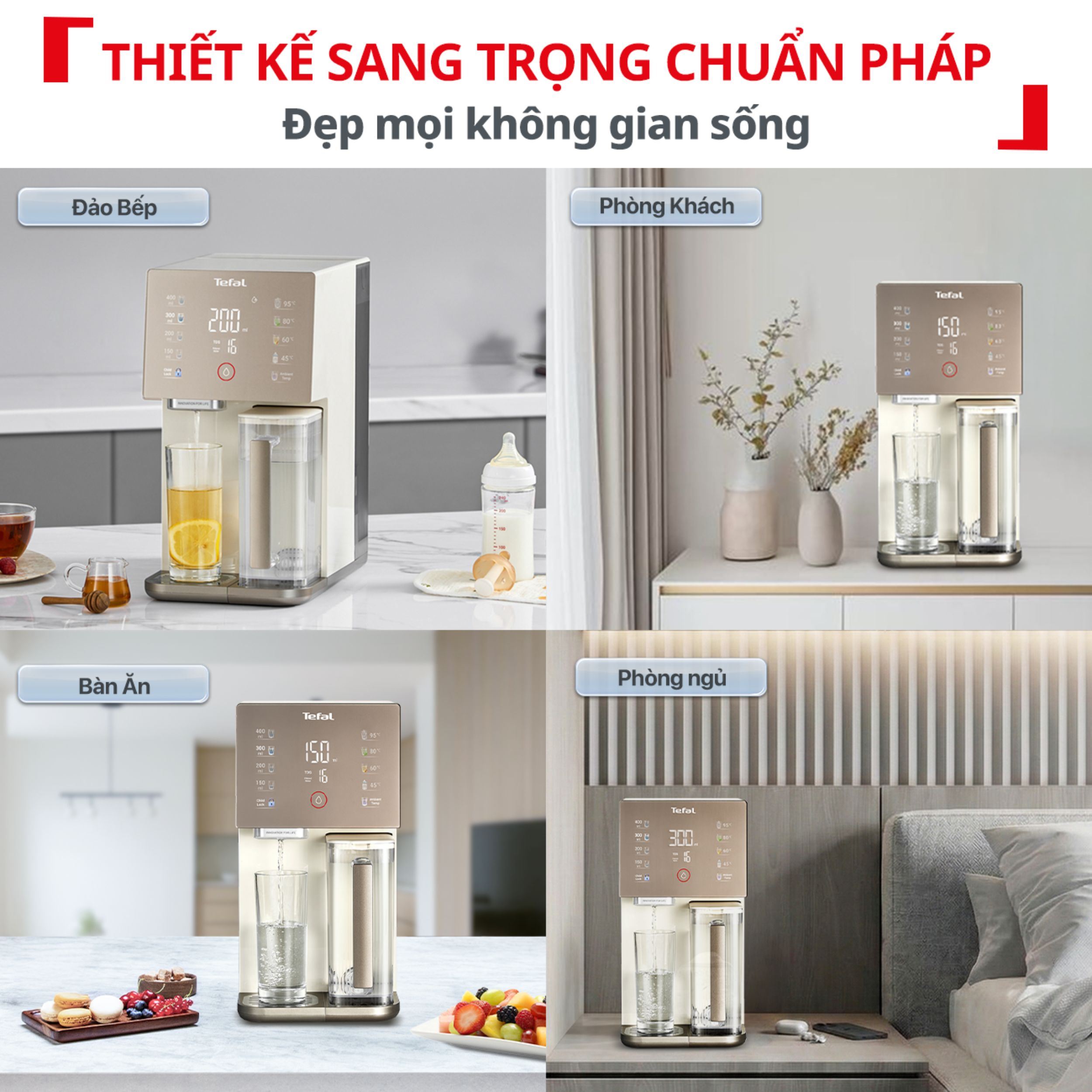 Máy lọc nước RO Tefal Pure Water Compact BR453AY0 1 lõi Màu Trắng - Xám