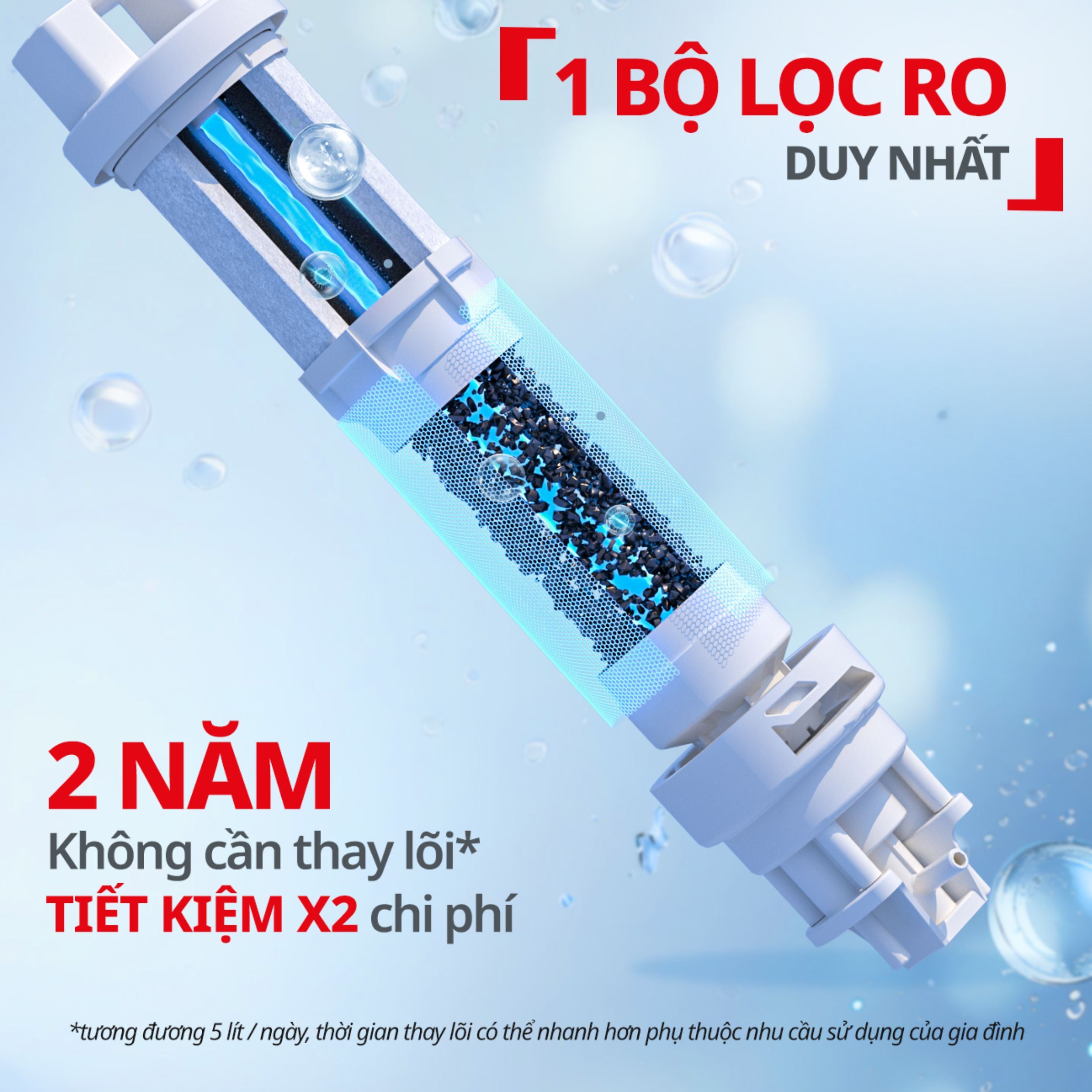 Máy lọc nước RO Tefal Pure Water Compact BR453AY0 1 lõi Màu Trắng - Xám