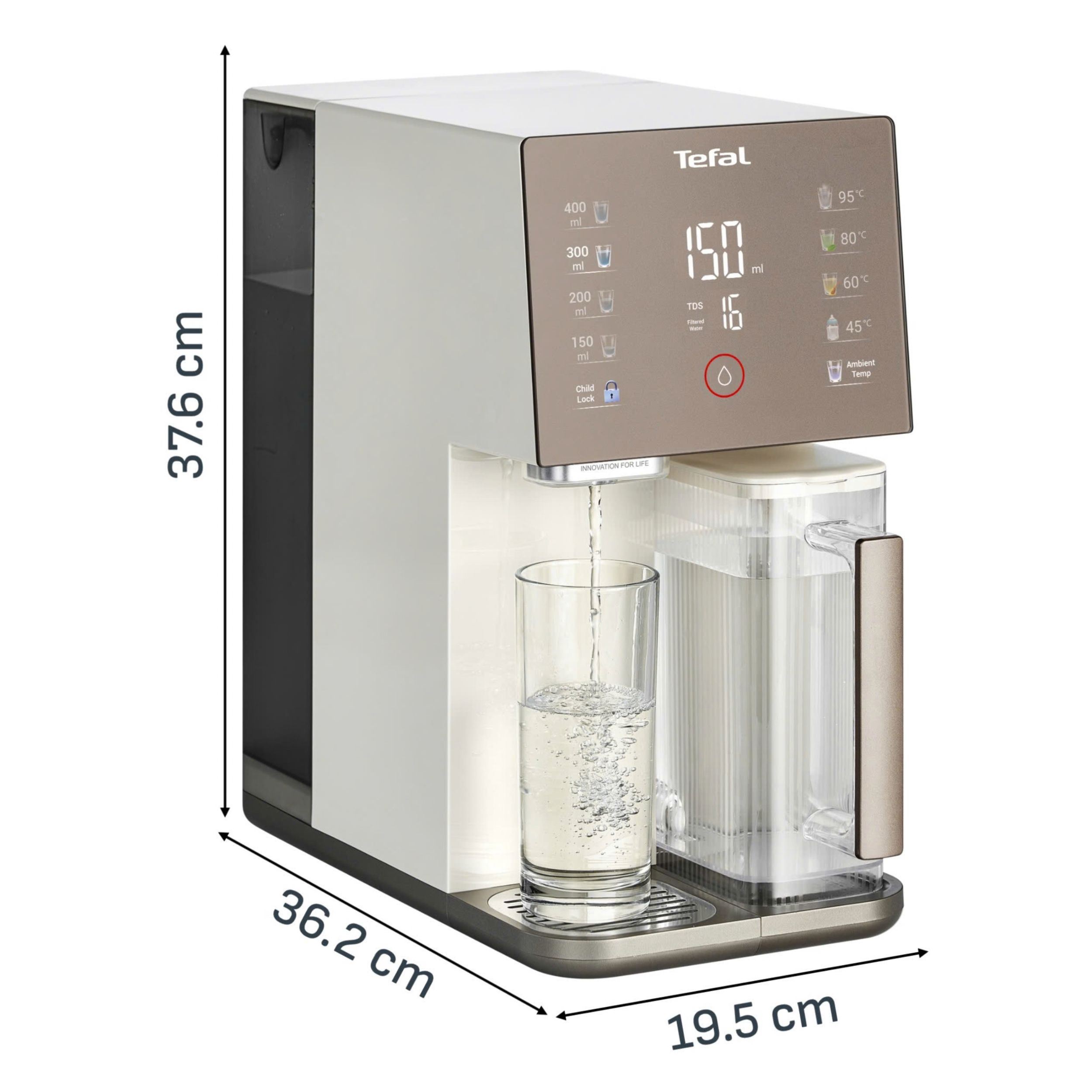 Máy lọc nước RO Tefal Pure Water Compact BR453AY0 1 lõi Màu Trắng - Xám