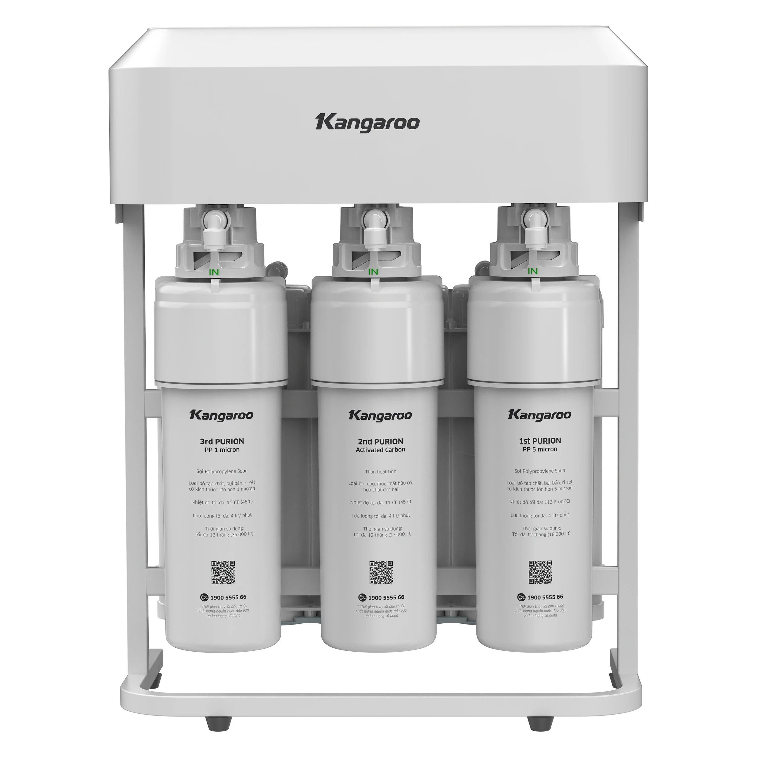 Máy lọc nước RO Kangaroo KG14K6H1 14 lõi Màu Trắng