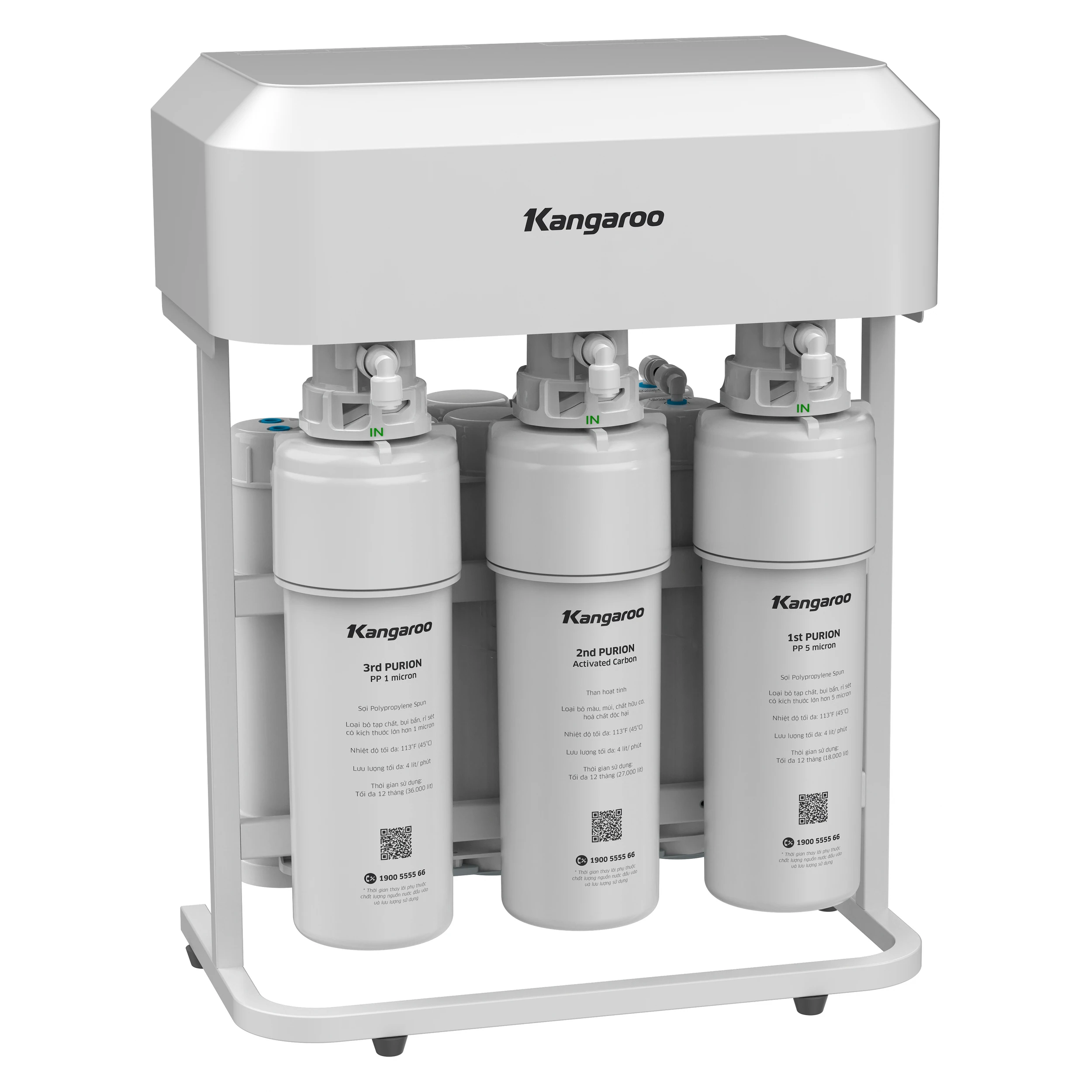 Máy lọc nước RO Kangaroo KG14K6H1 14 lõi Màu Trắng