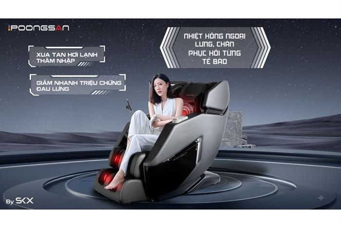 Ghế massage Poongsan MCP-130 Màu Đen