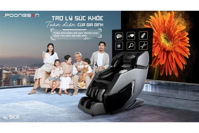 Ghế massage Poongsan MCP-130 Màu Đen