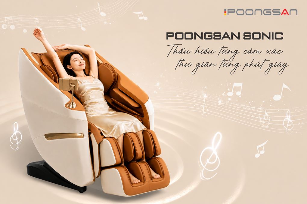 Ghế massage Poongsan MCP-279 Màu Nâu