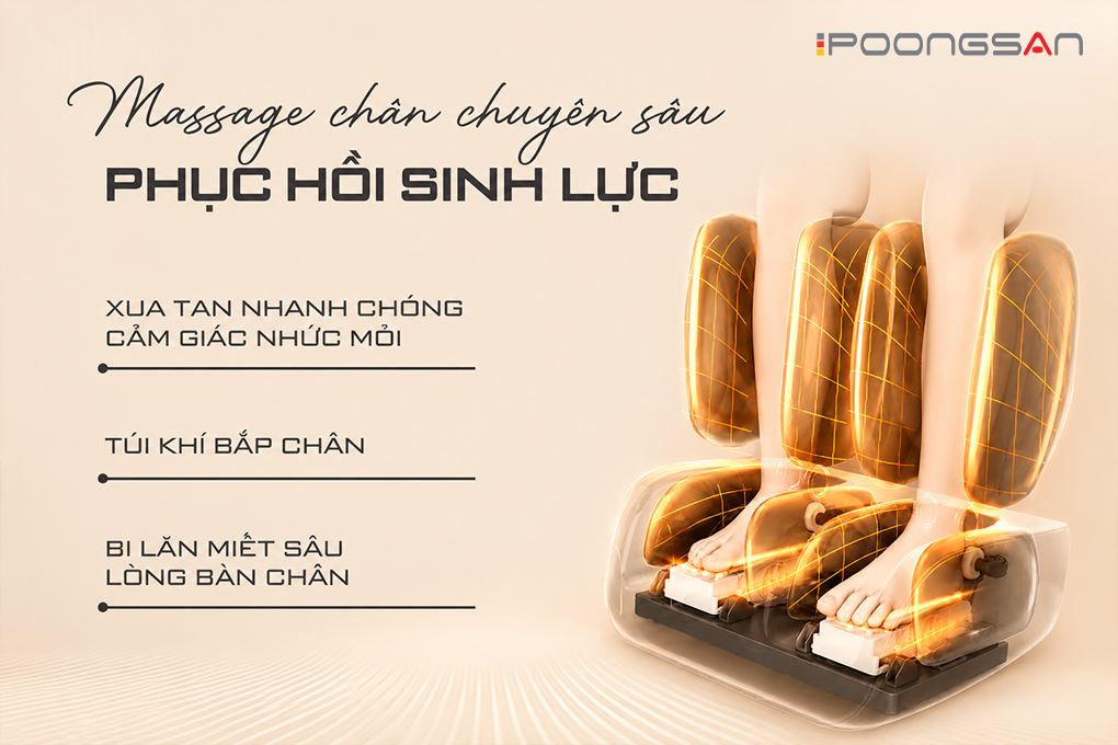 Ghế massage Poongsan MCP-279 Màu Nâu