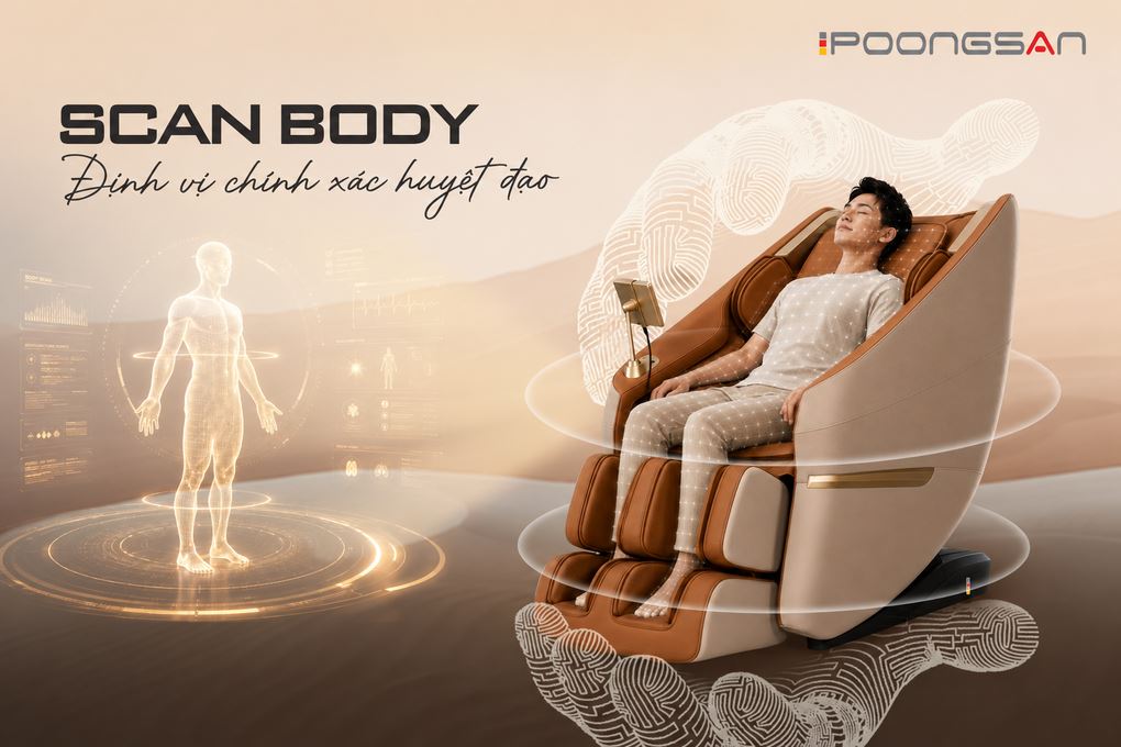 Ghế massage Poongsan MCP-279 Màu Nâu