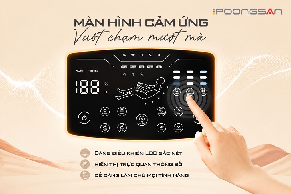 Ghế massage Poongsan MCP-279 Màu Nâu