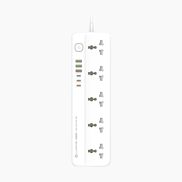 Ổ cắm điện LUMIAS 5 lỗ 3m LM-C5614P Màu Trắng