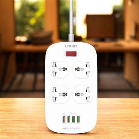 Ổ cắm điện Ldnio 4 lỗ 4 USB 2m SC4407