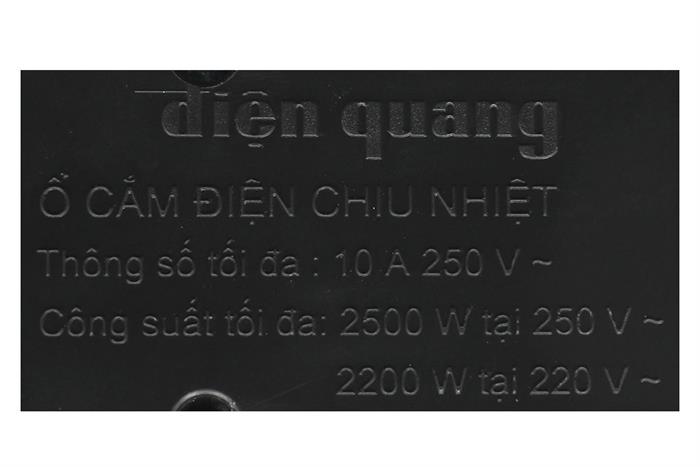 Ổ cắm điện Điện Quang 5 lỗ 5m ECO ESK 5BR Màu Đen - Đỏ