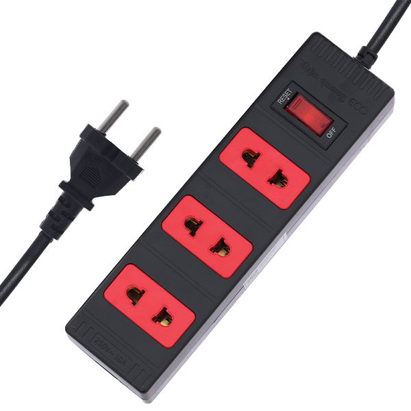 Ổ cắm điện Điện Quang 3 lỗ 2m ECO ESK 2BR 32 Màu Đen - Đỏ