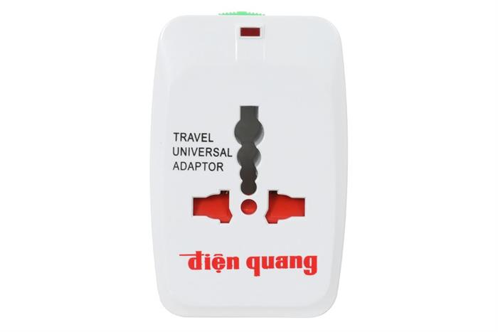 Adapter du lịch Điện Quang 2 USB 1 Type-C ESK TV07 2U 1C Màu Trắng
