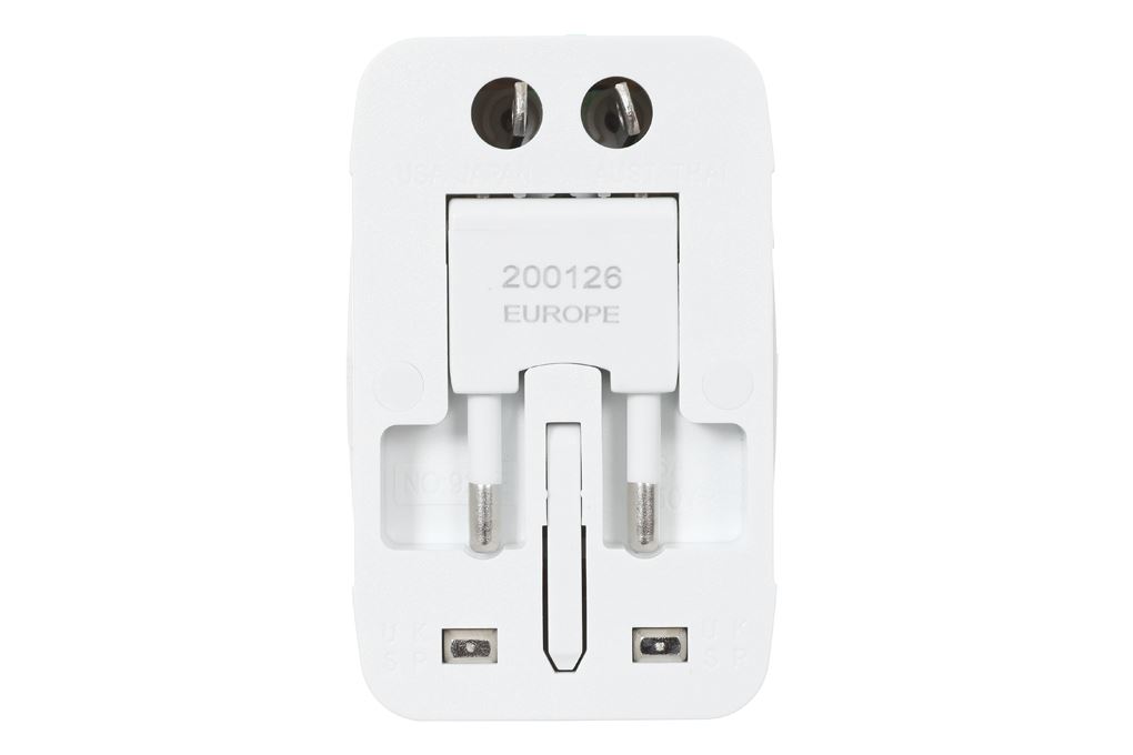 Adapter du lịch Điện Quang 2 USB 1 Type-C ESK TV07 2U 1C Màu Trắng