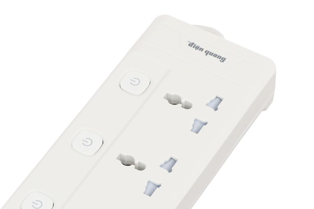 Ổ cắm điện Điện Quang 4 lỗ 2 USB 1 Type-C 2m EQS 4SW 3U Màu Trắng