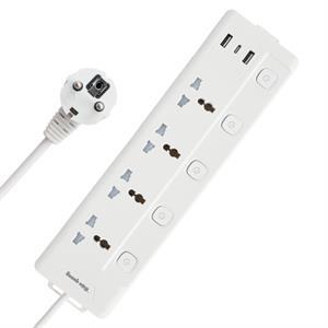 Ổ cắm điện Điện Quang 4 lỗ 2 USB 1 Type-C 2m EQS 4SW 3U