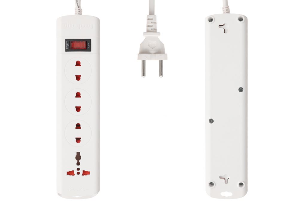 Ổ cắm điện Điện Quang 4 lỗ 2m ESK 4W Màu Trắng