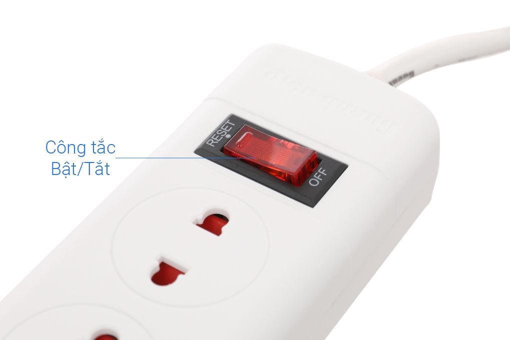 Ổ cắm điện Điện Quang 4 lỗ 2m ESK 4W Màu Trắng
