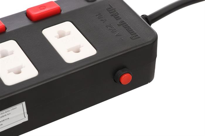Ổ cắm điện Điện Quang 4 lỗ 5m ECO 4SBW Màu Trắng - Đen