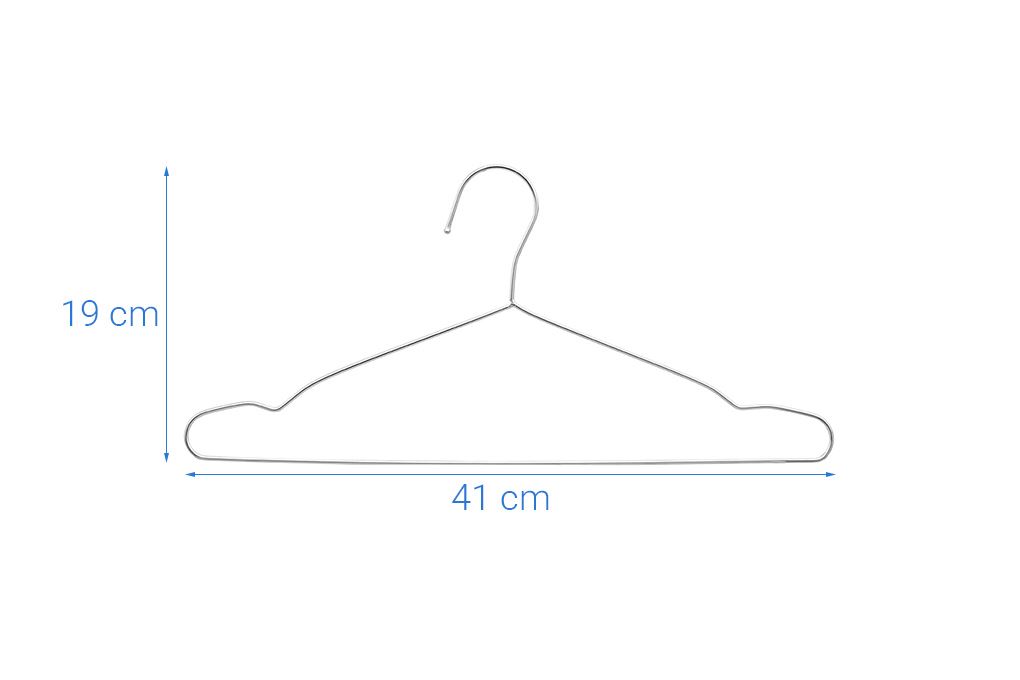 Bộ 10 móc quần áo inox Delites X3 Màu Inox