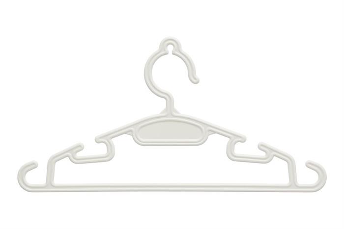 Bộ 10 móc quần áo trẻ em nhựa Inochi Hara 185 HIN.MOBE.0185 Màu Trắng