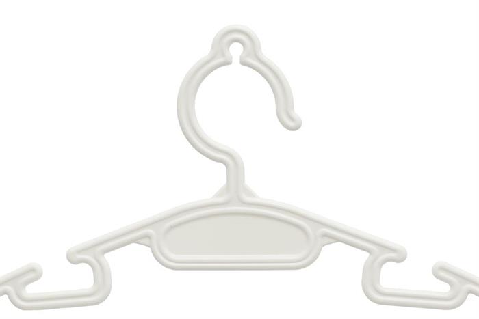 Bộ 10 móc quần áo trẻ em nhựa Inochi Hara 185 HIN.MOBE.0185 Màu Trắng