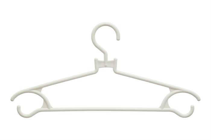 Bộ 10 móc quần áo nhựa Inochi Hara 183 HIN.MOBE.0183 Màu Trắng