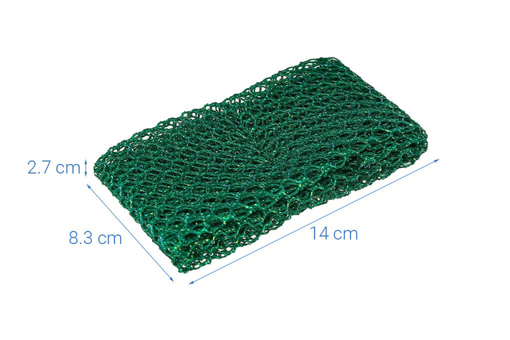Bộ 3 miếng rửa chén dạng lưới Samran NS-XL3 Màu Xanh - Xám